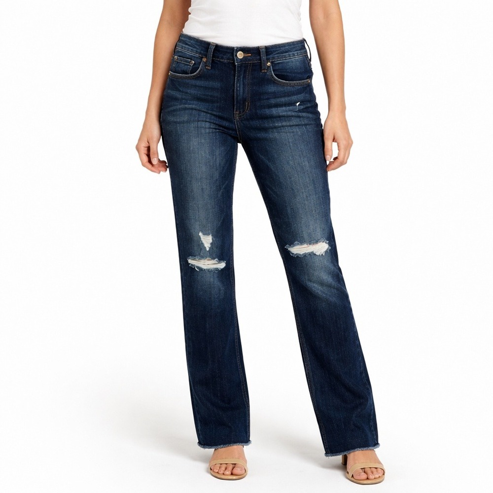 Joes Jeans Womens Distressed High Rise Skinny Jeans Dark Wash‎ Blue Denim Sz 27